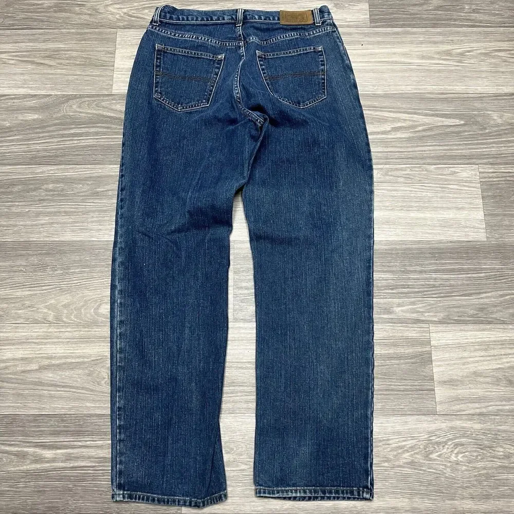 Tommy Hilfiger Jean Men 34x33 Blue Denim Medium Wash Distressed Painter‎ Pants